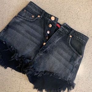 Black Jean Shorts
